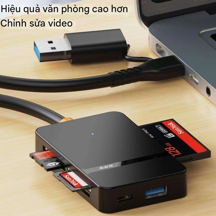 Đầu đọc thẻ TYPE-C USB 8 IN 1 CARD READER (ADS-316)